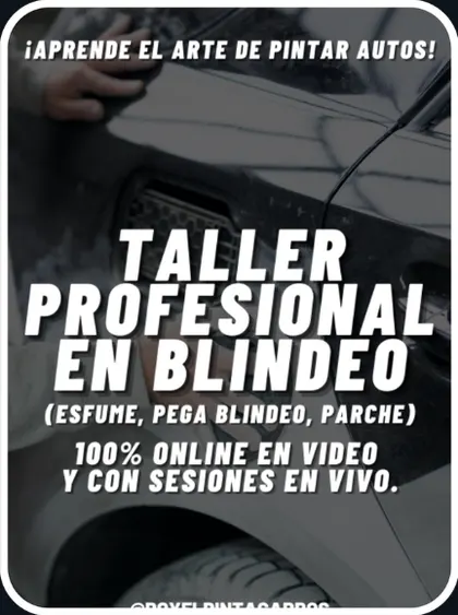Taller profesional en blindeo: esfume, pega blindeo y parche